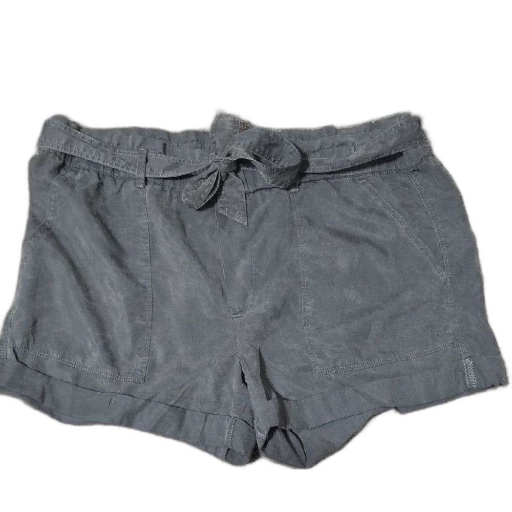 aerie Gray High-Waist Tie-Waist Casual Shorts